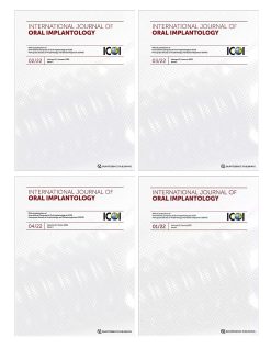 International Journal of Oral Implantology 2022 Full Archives (True PDF)
