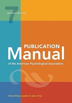 Publication Manual of the American Psychological Association, 7th edition (azw3+ePub+Converted PDF)