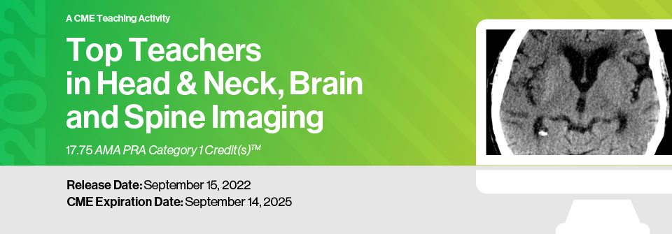 2022 Top Teachers in Head and Neck, Brain and Spine Imaging (Videos)