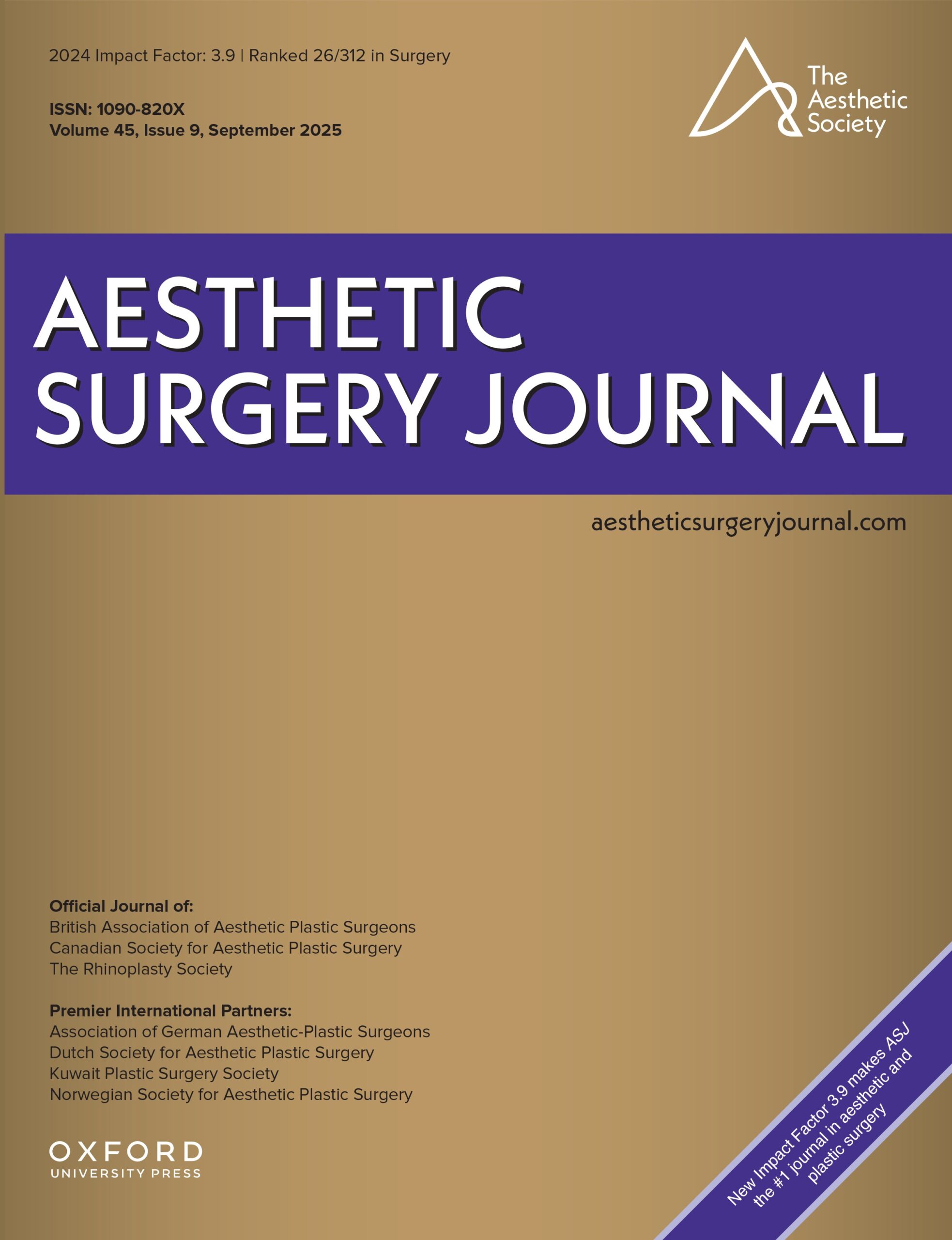 Aesthetic Surgery Journal Volume 45, Issue 9, September 2025 (True PDF+Videos)
