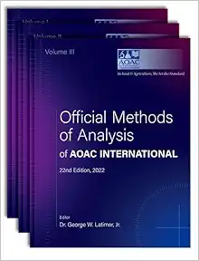 Official Methods of Analysis of AOAC INTERNATIONAL: 3-Volume Set (The Official Methods of Analysis of Aoac International) (Original PDF from Publisher)