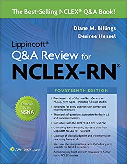 Lippincott Q&A Review for NCLEX-RN (Lippioncott’s Review For NCLEX-RN), 14th Edition (EPUB)