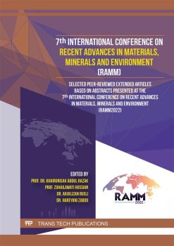 7th International Conference on Recent Advances in Materials, Minerals and Environment (7th RAMM) (Original PDF from Publisher)