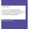Association of hyperbilirubinemia, leukocyte count and CRP value in the early clinical diagnosis of complicated and non-complicated appendicitis (Original PDF from Publisher)