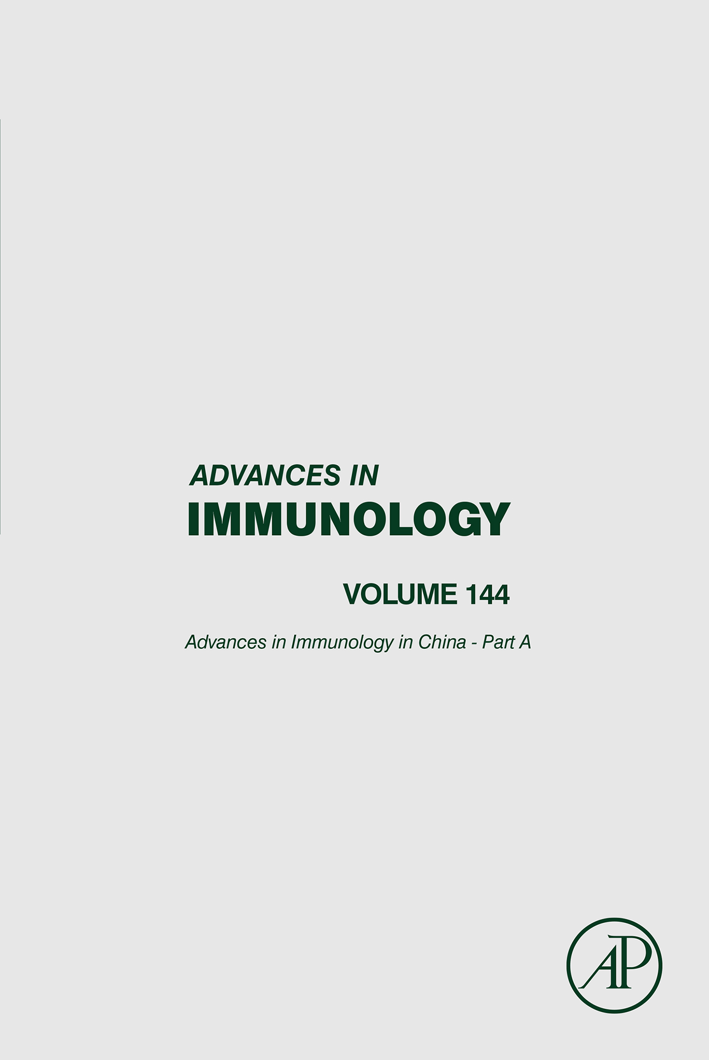 Advances in Immunology in China – Part A, Volume 144 (Original PDF from Publisher)