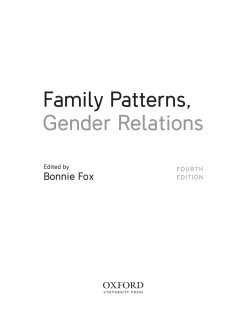Family Patterns, Gender Relations, 4th Edition (Original PDF from Publisher)