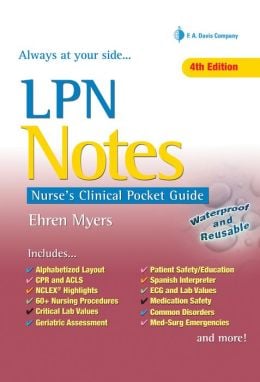 LPN Notes: Nurse’s Clinical Pocket Guide, 4th Edition (Original PDF from Publisher)