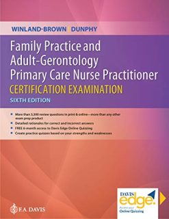 Family Practice and Adult-Gerontology Primary Care Nurse Practitioner Certification Examination, 6th Edition (Original PDF from Publisher)