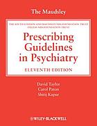 The Maudsley Prescribing Guidelines in Psychiatry, 11e (Original PDF from Publisher)