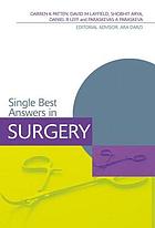 Single Best Answers in Surgery (Original PDF from Publisher)
