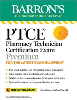 PTCE: Pharmacy Technician Certification Exam, 3rd Edition (Barron’s Test Prep) (EPUB)