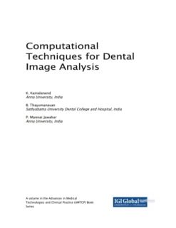 Computational Techniques for Dental Image Analysis (Original PDF from Publisher)