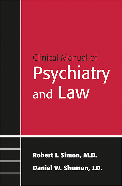 Clinical Manual of Psychiatry and Law (Original PDF from Publisher)