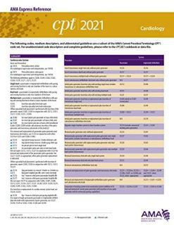Cardiology (CPT 2021 Express Reference Coding Card) (Original PDF from Publisher)