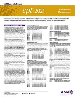 Evaluation and Management (CPT 2021 Express Reference Coding Card) (Original PDF from Publisher)