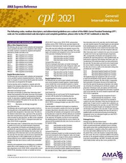 General/Internal Medicine (CPT 2021 Express Reference Coding Card) (Original PDF from Publisher)