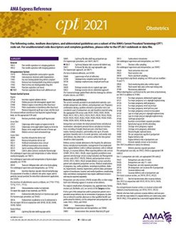 Obstetrics (CPT 2021 Express Reference Coding Card) (Original PDF from Publisher)