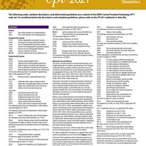 Obstetrics (CPT 2021 Express Reference Coding Card) (Original PDF from Publisher)