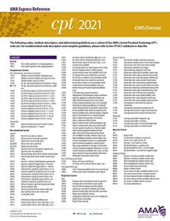 OMS/Dental (CPT 2021 Express Reference Coding Card) (Original PDF from Publisher)