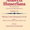 Memory in the Ontopoiesis of Life: Book One. Memory in the Generation and Unfolding of Life (Original PDF from Publisher)