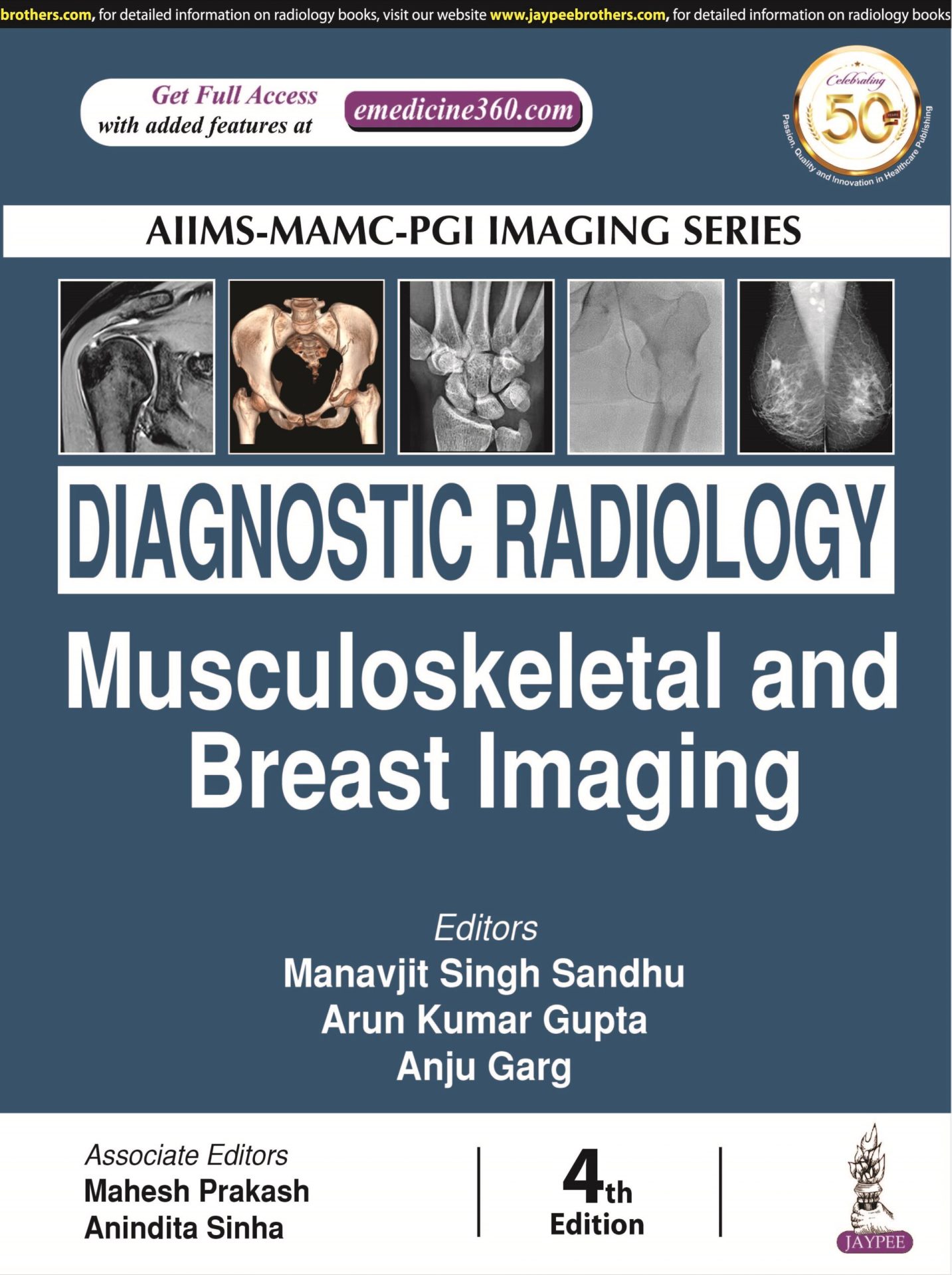AIIMS-MAMC-PGI IMAGING SERIES Diagnostic Radiology: Musculoskeletal and Breast Imaging, 4th edition (Original PDF from Publisher)