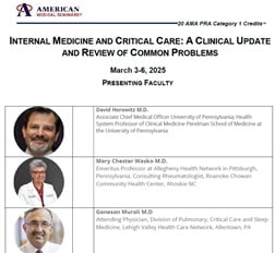 Internal Medicine and Critical Care: A Clinical Update and Review of Common Problems – March 3-6 2025 (Videos + Audios + Syllabus)
