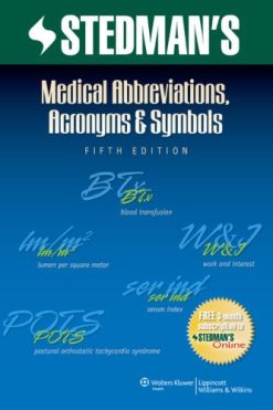 Stedman’s Medical Abbreviations, Acronyms & Symbols, 5th Edition (Original PDF from Publisher)