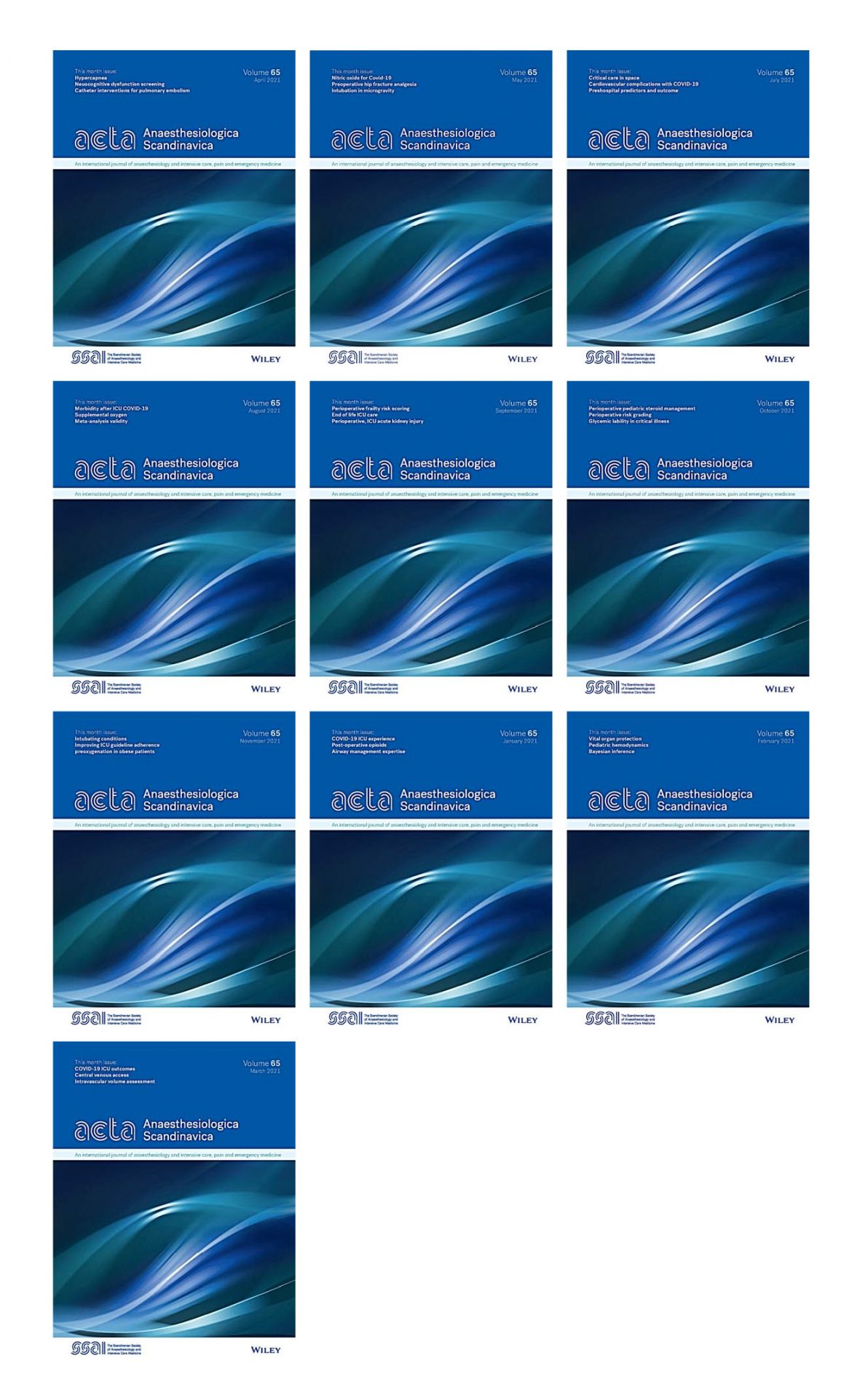 Acta Anaesthesiologica Scandinavica 2021 Full Archives (True PDF)