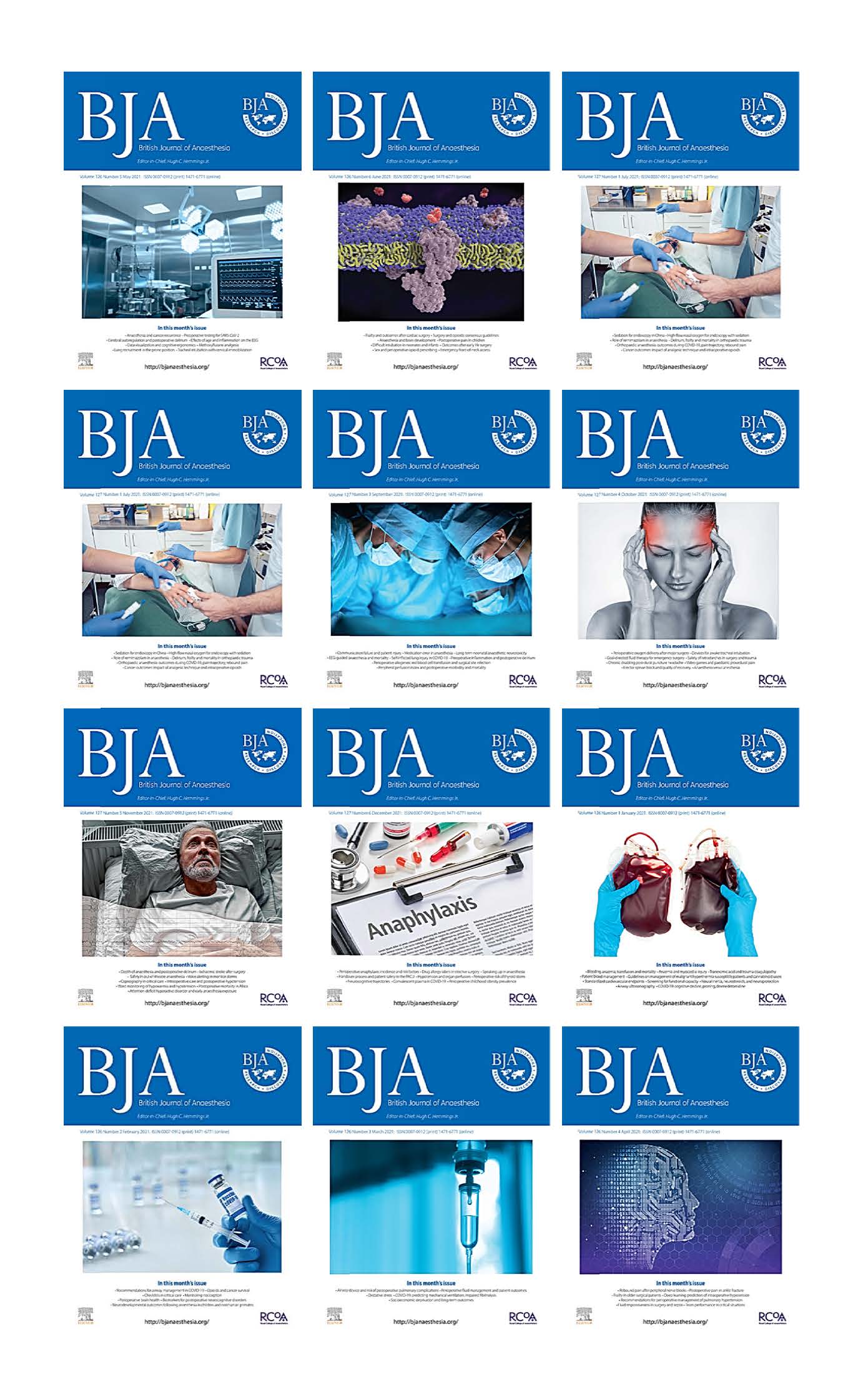 British Journal of Anesthesia 2021 Full Archives (True PDF)