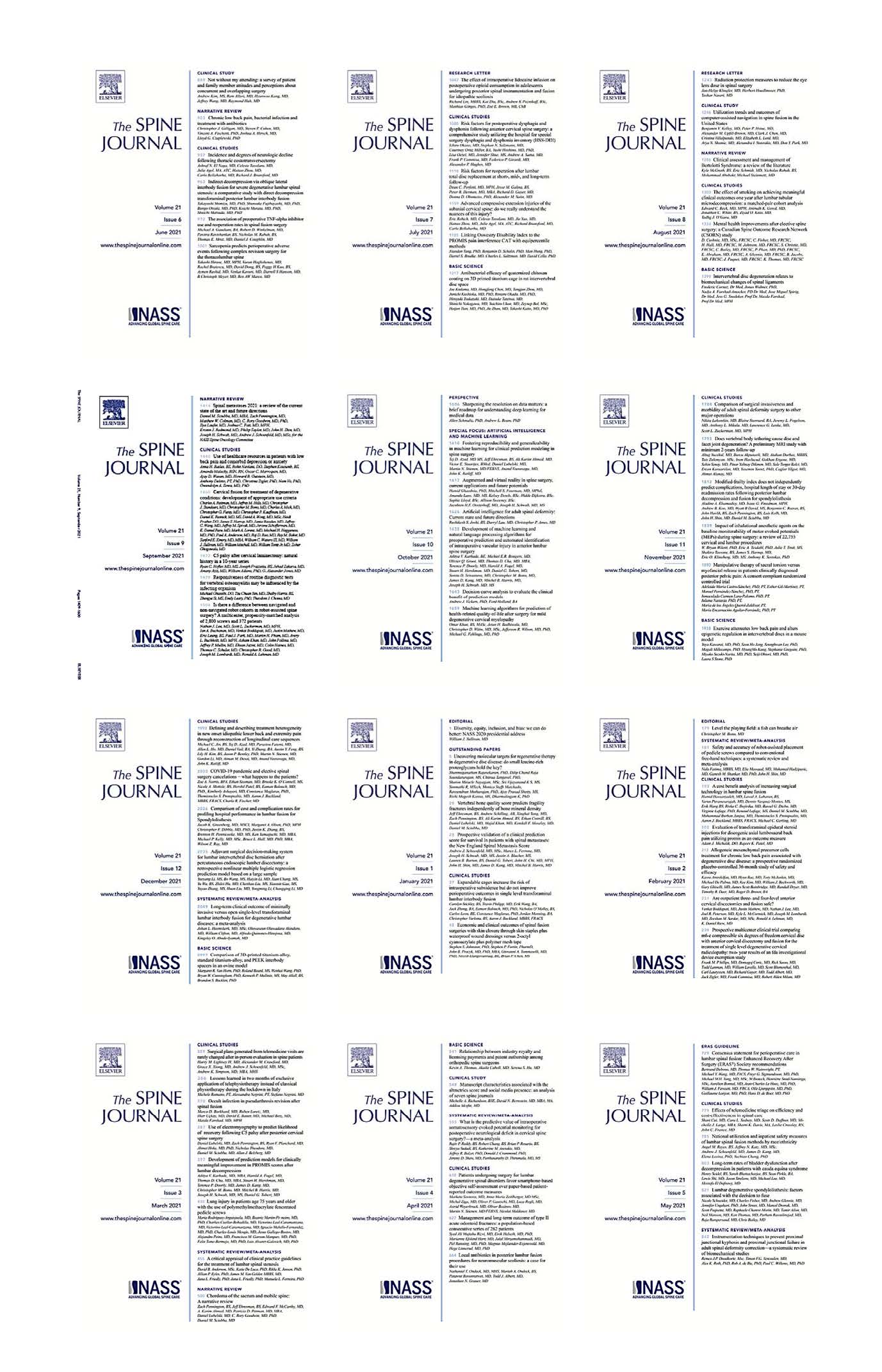 The Spine Journal 2021 Full Archives (True PDF)
