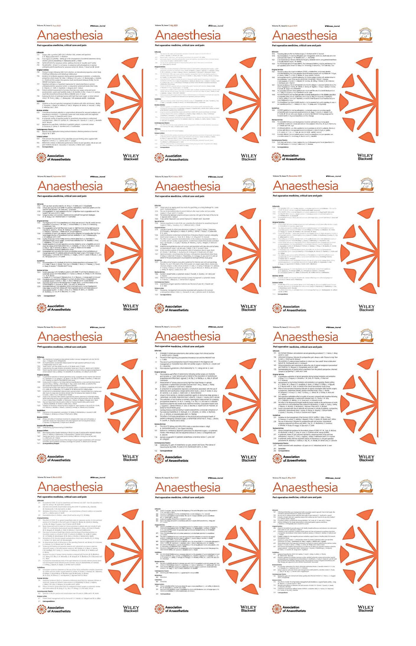 Anaesthesia 2021 Full Archives (True PDF)
