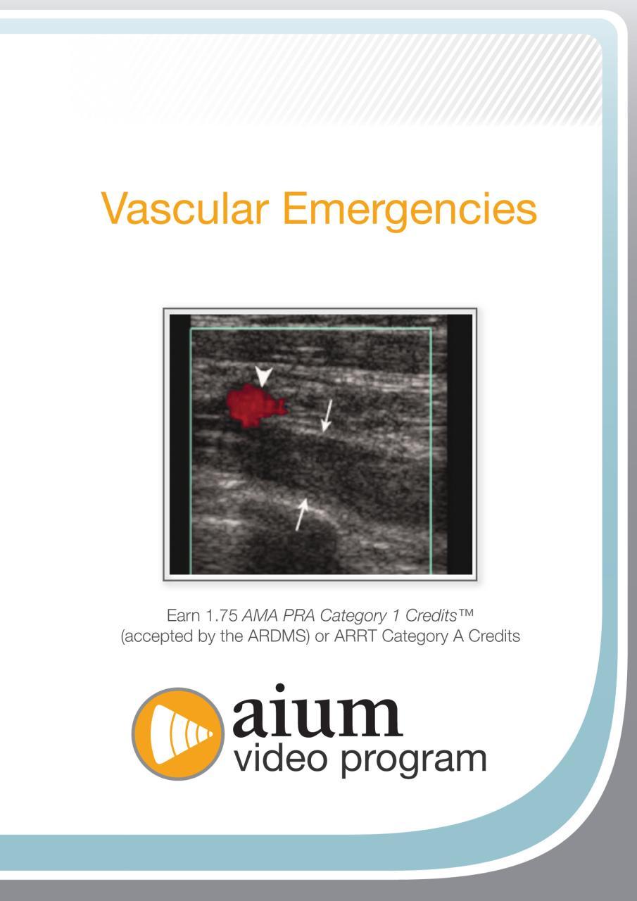 AIUM Vascular Emergencies (Videos)